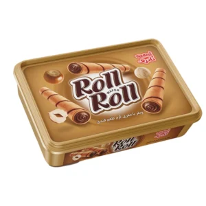ویفر رول رول با کرم با طعم فندق نادری – 250 گرم