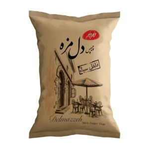 چیپس دل مزه فلفل سیاه مزمز 180 گرم