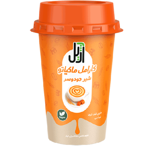 نوشیدنی کارامل ماکیاتو با شیر جودوسر آژیل ۲۲۵ میلی لیتر