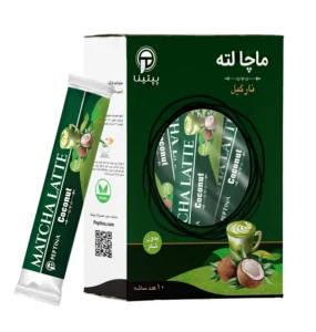 ماچا لته با پودر شیر نارگیل پپتینا 10 عددی