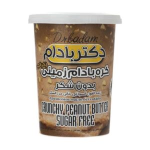 دکتر بادام کره ی بادام زمینی ۴۷۰ گرمی بدون شکر کرانچی